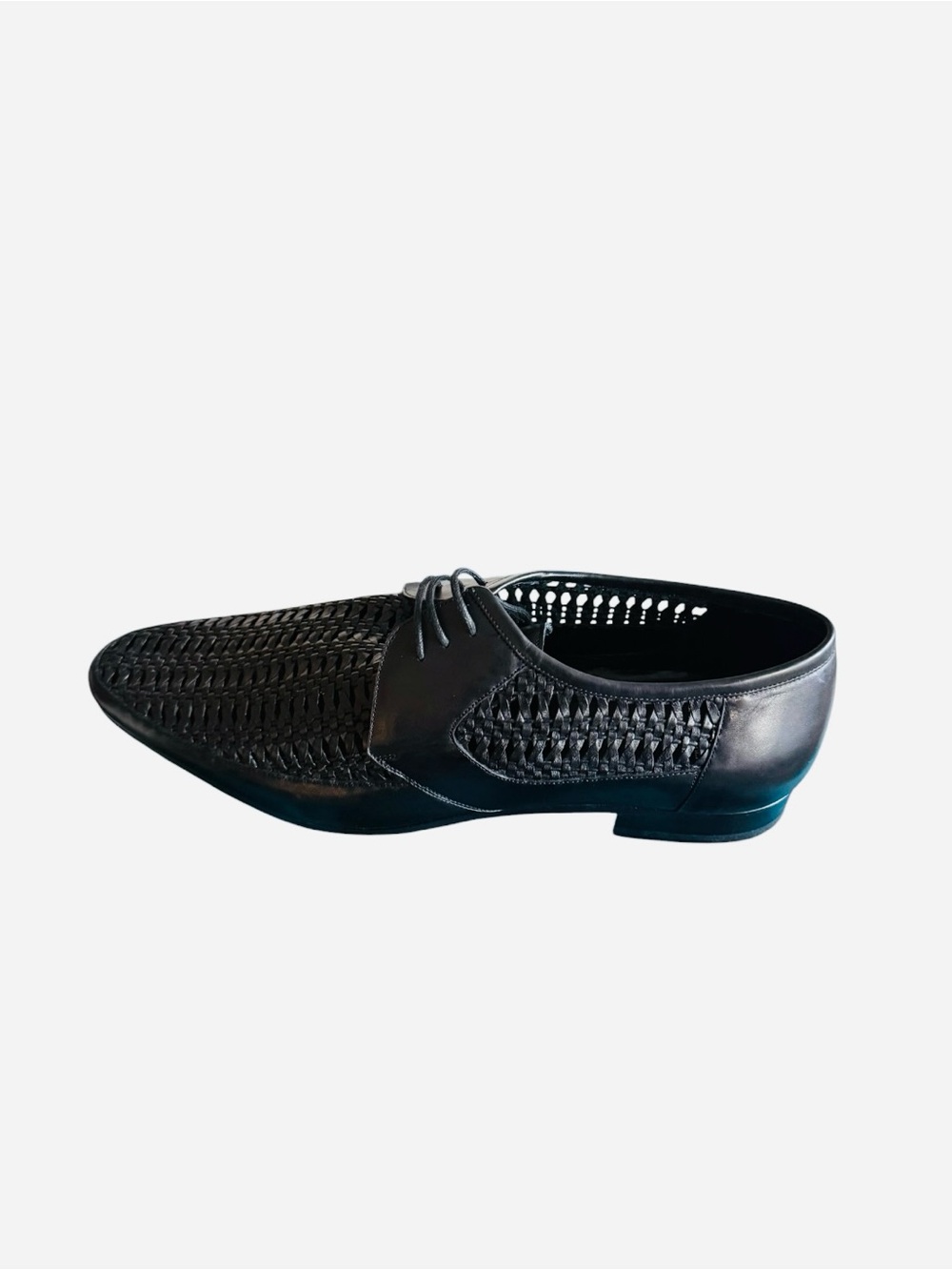 Saint Laurent Black Leather Braided Derby Spring/Summer 2013 EU45/US12 (NEW) - Picture 3 of 12